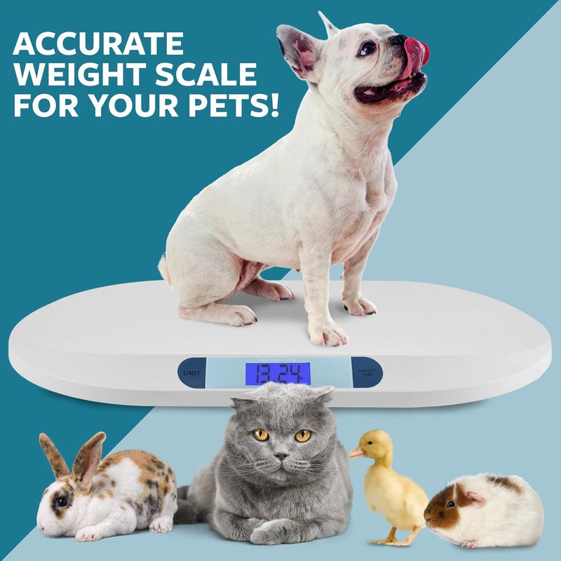 Smart Weigh Comfort Baby Scale Digital with Large Backlit LCD Display, 3 Weighing Modes and Tare Feature, 20 kg / 44 lb, for Infant, Baby and Toddler - Image 2